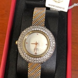 NWT Multi-colored watch with crystals Swarovski